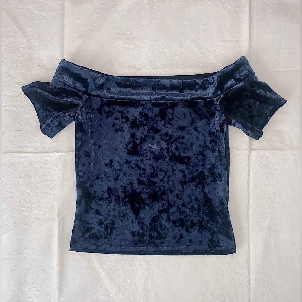 Forever 21 Blue off the shoulder top